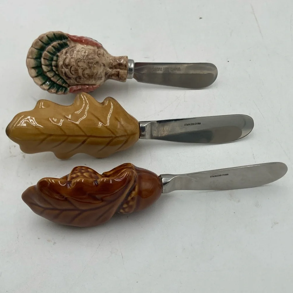 Thanksgiving Cheese /Butter Spreaders (set of 3)